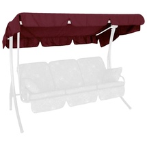 Angerer Freizeitmöbel Sonnendach für 3-Sitzer Hollywoodschaukel Swingtex bordeaux 210 x 145 cm