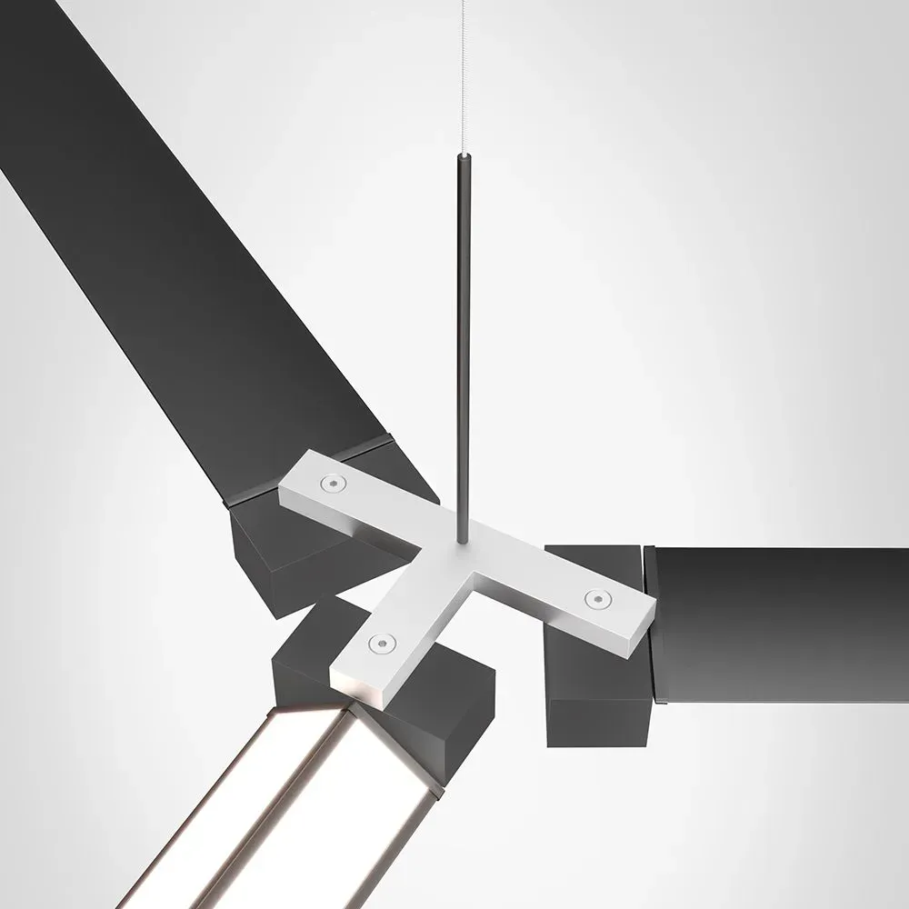 Fabbian Pivot Dreifachbefestigung Eloxiert