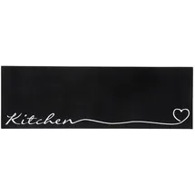 HANSE HOME Kitchen Herz Küchenläufer 50 x 150 cm Schwarz/Weiß