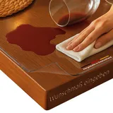 diconfa Tischfolie glasklar 1,5mm - FREI WÄHLEN: Länge, Breite, Eckenform - Kante 45° - transparente Tischauflage Folie Made IN Germany durchsichtige Tischdecke (21 bis 30cm x 21 bis 30 cm)