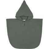 Lässig Kinder Badeponcho aus Musselin mit Kapuze/Muslin Poncho Petrol Green
