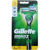 Gillette Mach3 Sensitive Nassrasierer Rasierer mit 2 Klingen / razor shaver OVP