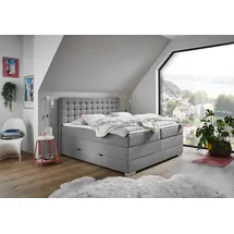 Home Affaire Boxbett Keeva inkl. Bettkasten und Topper, erhältlich in der Breite 180x200cm grau|schwarz
