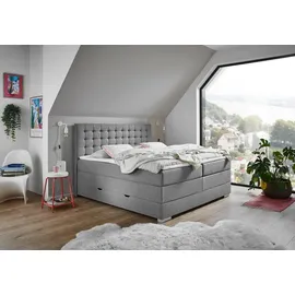 Home Affaire Boxbett Keeva inkl. Bettkasten und Topper, erhältlich in der Breite 180x200cm grau|schwarz