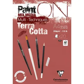 Clairefontaine PaintON Terracotta A4 250 g/m2 20 Blatt