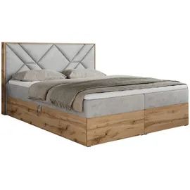 MKS Boxspringbett 180 x 200 cm H4 Hellgrau