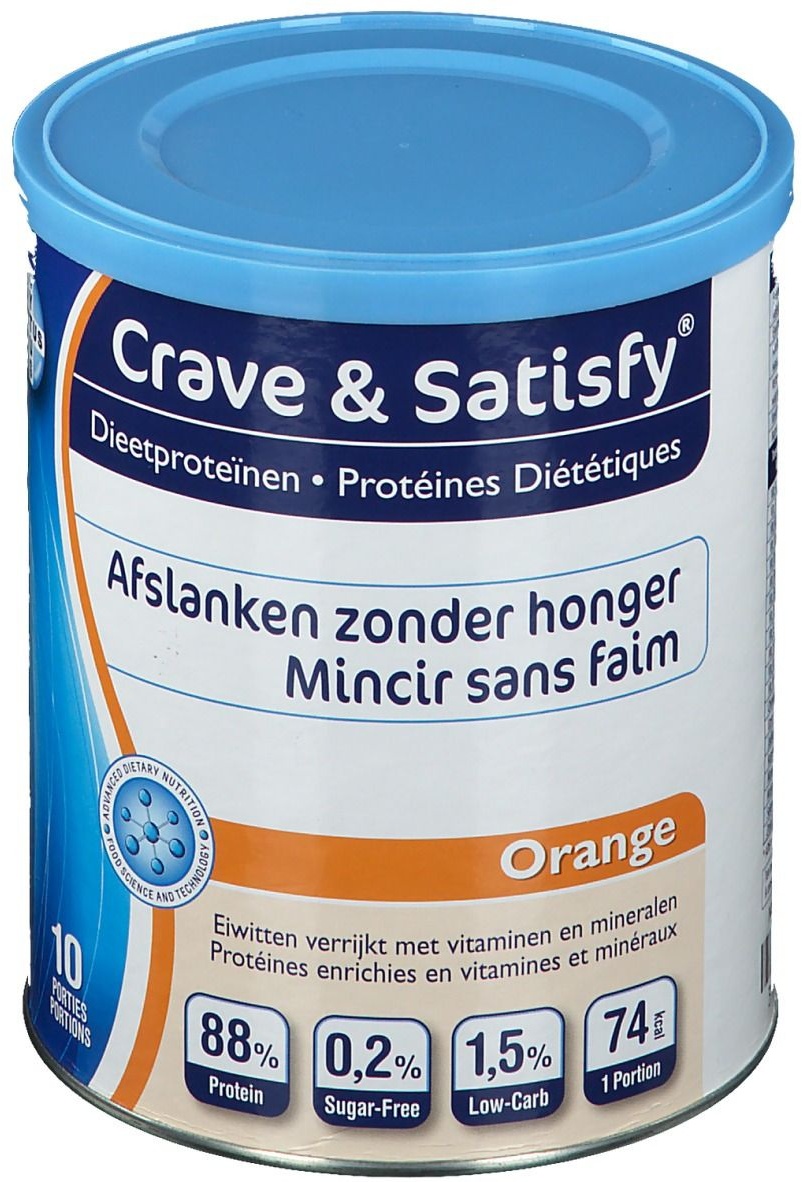 Crave & Satisfy Protéines Diététique Orange 200 g Poudre