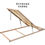 Betten-ABC Madera Lattenrost für Bettkastenfunktion 28 Federleisten, Birkenschichtholz Größe 80 x 200 cm, Farbe Öffnung Vorn