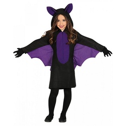 Horror-Shop Vampir-Kostüm Halloween Fledermaus Kostüm für Mädchen lila|schwarz XL