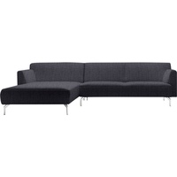 hülsta sofa Ecksofa hs.446, in minimalistischer, schwereloser Optik, Breite 275 cm grau|schwarz