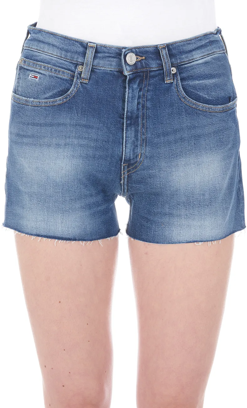 Tommy Hilfiger Damen Jeans Short HOTPANT DENIM SHORT Blau Ames Mb Com 1A5 Normaler Bund Reißverschluss W 25