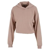 URBAN CLASSICS Oversized Cropped Light Terry Kapuzenpullover Dusk Rose