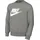 Nike FD2992-063 K NSW Club Fleece Sweatshirt Unisex DK Grey Heather/White XS