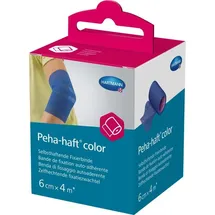 Hartmann Peha-haft Color Fixierbinde latexfrei 6cmx4m blau