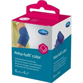 Hartmann Peha-haft Color Fixierbinde latexfrei 6cmx4m blau