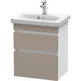 Duravit Waschtischunterschrank 2 Schubkästen 50 x 61 x 36,8 cm Grau/Weiß Matt