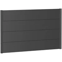 Biohort Sichtschutzelement 150 x 90 cm Dunkelgrau Metall