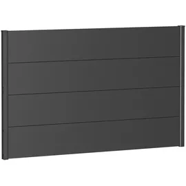 Biohort Sichtschutzelement 150 x 90 cm Dunkelgrau Metall