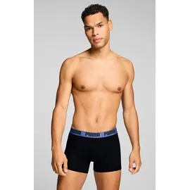 Puma Basic Boxershorts grau/rot/royal sapphire L 2er Pack