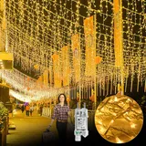 AufuN GlobaLink LED Lichterkette Außen Weihnachtsbeleuchtung IP44 mit Stecker 8 Modi für innen und außen Hochzeit Party Garten Deko & Memory-Funktion Beleuchtung Weihnachten Geländer Balkon Dekoration