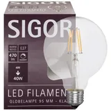 Sigor LED-Filamentlampe 4.5W E27, 470lm klar dimmbar,