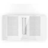 Klarstein Induktions-Kochfeld Chef-Fusion CGCH3-Chef-Fus-90WH, Kochfelder mit Abzugshaube Induktion Flex 4 Zonen weiß