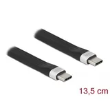 DeLock - USB C USB C USB 3.2 Gen 2 FPC Flachbandkabel Stecker, USB-C® Stecker 0.14m Schwarz