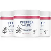 Pfeffersalbe Plus, Aktiv Pfeffersalbe zum Bräunen, Reichhaltige Salbe mit Plus Collagen & Arganöl, Pfeffer Reichhaltige Salbe, Hautreparatur Pfeffersalbe, Gesichtscreme für alle Hauttypen, 100g (3PC)