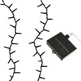 MARELIDA LED Solar Lichterkette bernstein LED - 8 Modi USB Garten Outdoor Außen