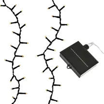 MARELIDA LED Solar Lichterkette bernstein LED - 8 Modi USB Garten Outdoor Außen