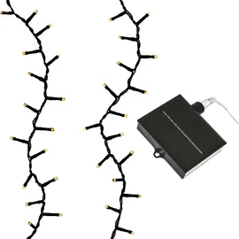 MARELIDA LED Solar Lichterkette bernstein LED - 8 Modi USB Garten Outdoor Außen