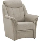 Sessel VILLA BECK "Lugano", beige (2 stone), B:82cm H:101cm T:93cm, Flachgewebe 96, 6 Polyester, 3, 4% Polyamid, Microfaser 100% Polyester, Sessel, Polstersessel, inklusive Kopfteilverstellung, in Sitzhöhe 46 cm