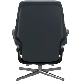 Stressless Relaxsessel STRESSLESS "Sunrise", blau (atlantic blau batick), B:83cm H:105cm T:74cm, Leder BATICK: BATICK ist ein leicht korrigiertes, durchgefärbtes und genarbtes Möbelleder, bei dem die meisten Unebenheiten und Spuren in der Regel entfernt wurden.