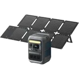 Anker SOLIX C300 Tragbare Powerstation mit 60W Solarpanel, 288Wh LiFePO4 Akku, 300W(Max 600W) Solargenerator, 140W Beiseitige Schnellladeleistung, Für Camping, Draußen, Reisen, Notfälle, unterwegs