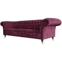 JVmoebel Chesterfield-Sofa, Sofa Chesterfield Couch Wohnzimmer Klassisch Design Sofas rot