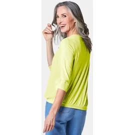 GOLDNER Chiffon-Shirt mit 3/4-Arm hellgrün 40