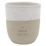 Eulenschnitt Becher Hello New Day 0,35 l Weiß