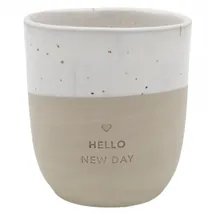 Eulenschnitt Becher Hello New Day 0,35 l Weiß