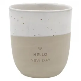 Eulenschnitt Becher Hello New Day 0,35 l Weiß