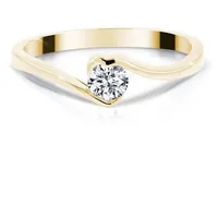 Adam & Eve Verlobungsring Brillantring 585/- Gold - Weißgold mit 0,10 ct. / 0,15 ct. / 0,25 ct. (Solitärring AE23, Diamantring), inklusive Echtheitszertifikat - Gravur möglich goldfarben 56