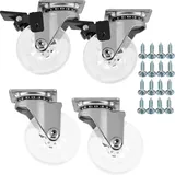 SOTech Möbelrolle SWIFT Ø 50 mm transparent (2+2 Set)