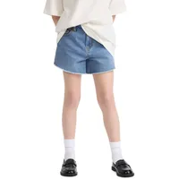 Levi's Jeansshorts LEVI'S KIDS "LVG A LINE SHORT", Mädchen, Gr. 12 (152), N-Gr, hollow days, Denim/Jeans, Obermaterial: 99% Baumwolle, 1% Elasthan, unifarben, regular fit ca. Mitte Oberschenkel, Jeans Jeansshorts, im Five-Pocket Style