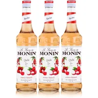 Monin Sirup Litschi 700ml - Cocktails Milchshakes Kaffeesirup (3er Pack)