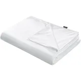 Beliani Bezug für Gewichtsdecke RHEA in Weiß Minky-stoffbezug 135 x 200 cm Flauschig Einfarbig Modern Ersatzbezug Therapiedeckenbezug mit Schlaufen