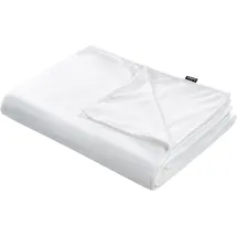 Beliani Bezug für Gewichtsdecke RHEA in Weiß Minky-stoffbezug 135 x 200 cm Flauschig Einfarbig Modern Ersatzbezug Therapiedeckenbezug mit Schlaufen