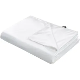 Beliani Bezug für Gewichtsdecke RHEA in Weiß Minky-stoffbezug 135 x 200 cm Flauschig Einfarbig Modern Ersatzbezug Therapiedeckenbezug mit Schlaufen