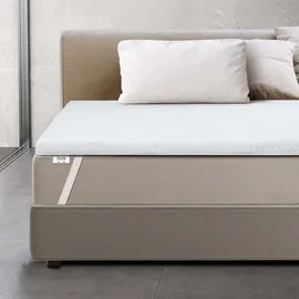 The White Stone Topper Memory Foam H3 | Matratzenauflage mit abnehmbarem Bezug