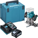 Makita, Fräse, RP 001 GM101 Akku Oberfräse 40 V max. 12 mm Brushless + 1x Akku 4,0 Ah + Ladegerät + Makpac