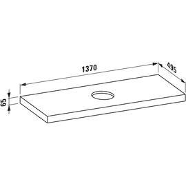 Laufen LANI Waschtischplatte, ein Ausschnitt mittig, H4046811122661,