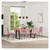 vidaXL - Esszimmerstühle 6 Stk. Rosa Samt